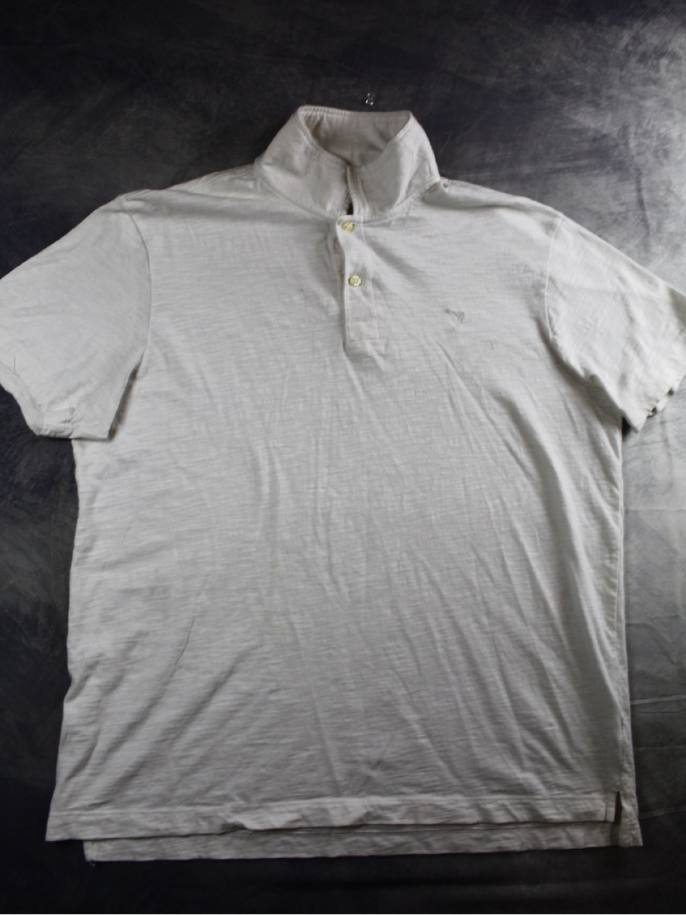 American Eagle Outfitters Men's Polo in Light Gray